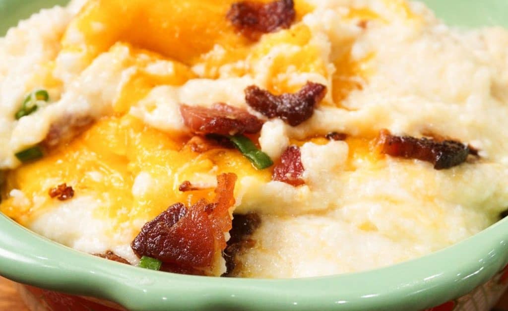 Loaded Mashed Cauliflower Casserole