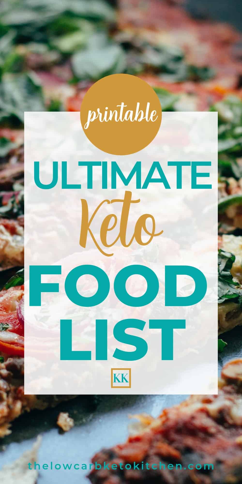 List with Food The Keto Printable Ultimate