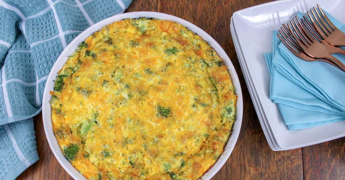 Fabulous NoCrust Keto Broccoli Cheddar Quiche