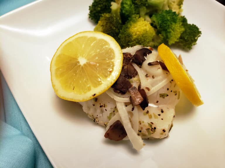 Baked Tilapia Fillets in Lemon Tarragon Sauce {Low Carb & Keto}