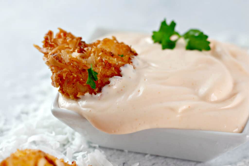 The Best Keto Coconut Shrimp with Sriracha Dipping Sauce